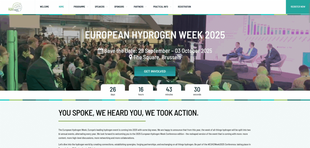 Salon European Hydrogen Week (Bruxelles)