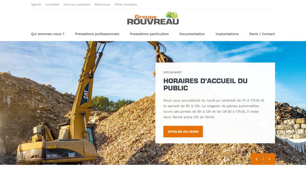 Rouvreau déchetterie professionnelle à Niort